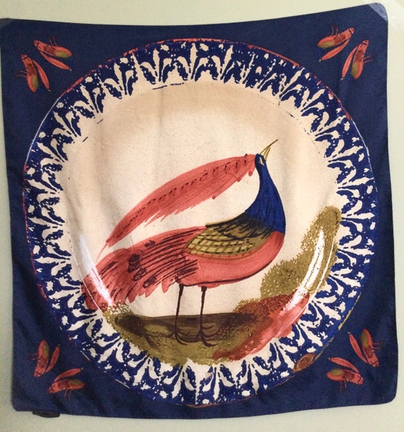 Ermenegildo Zegna Silk Scarf - Navy/Rust/Camel Bir