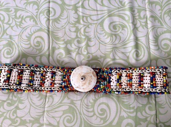 Beaded Vintage African Tribal Belt - Hand-Woven M… - image 7