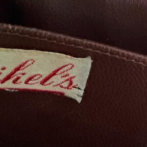 Vintage 1950s Croc Leather Bag - UNIKEL'S Brass Frame Single Strap Handbag bild 10