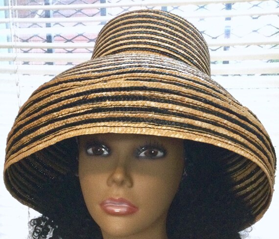 LAURA ASHLEY Straw Hat - Never Worn Natural with … - image 9