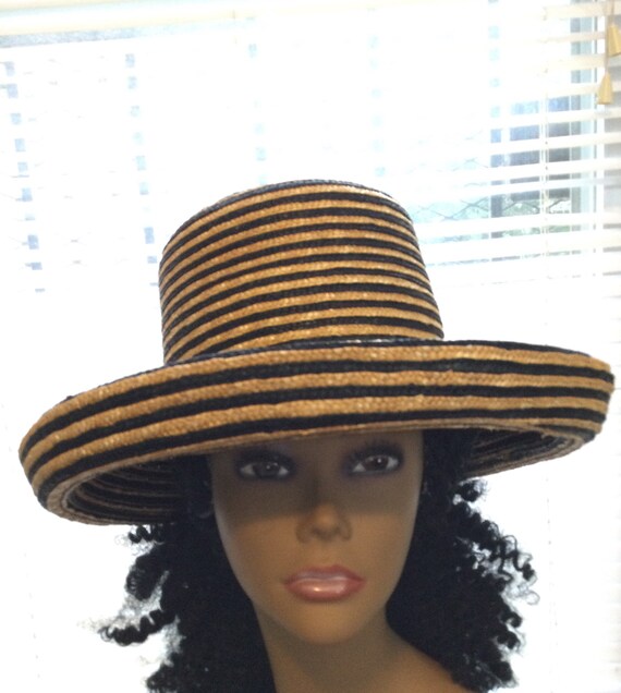LAURA ASHLEY Straw Hat - Never Worn Natural with … - image 5