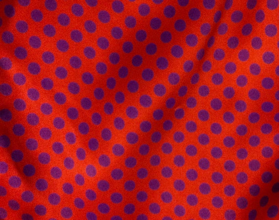 Red Silk DIANE FREIS Shirt Dress - RED Dot/Floral… - image 10
