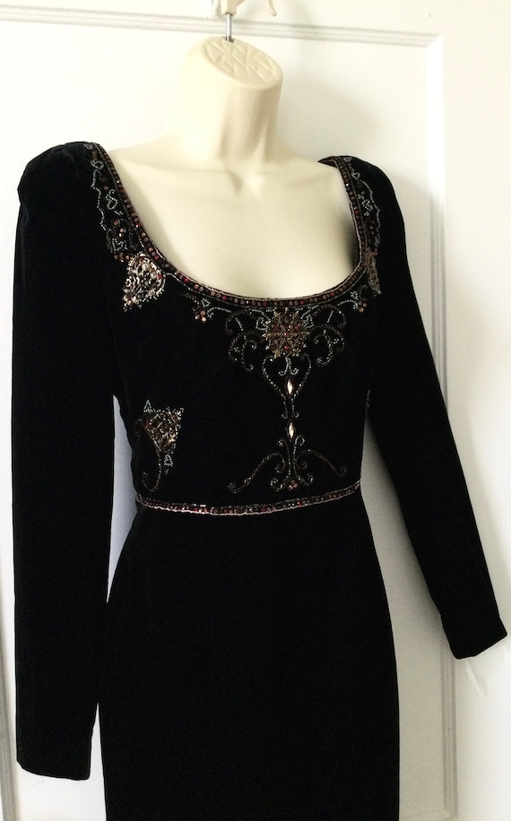 ESCADA Couture Black Beaded Maxi Dress - Black Beaded ESCADA Couture Black Beaded Maxi Dress - Black Beaded
