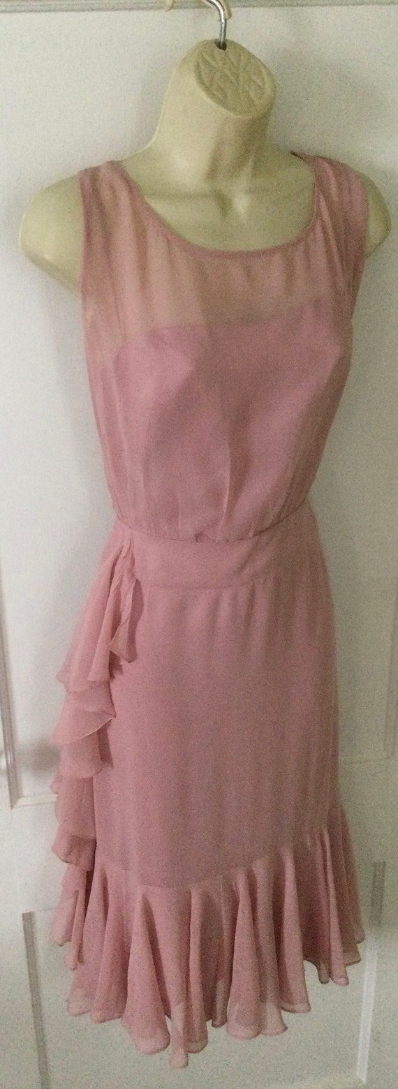 Pink Silk Lafayette-148 Dress - Dusty Pink Silk R… - image 6