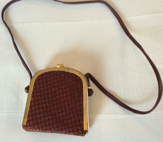 Brass/Leather 1970s Vintage Bag - Brass/Woven-Lea… - image 7