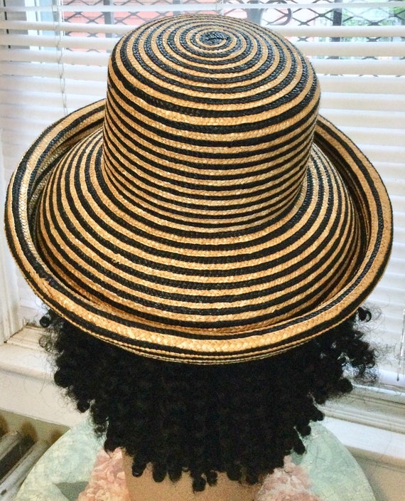 LAURA ASHLEY Straw Hat - Never Worn Natural with … - image 7