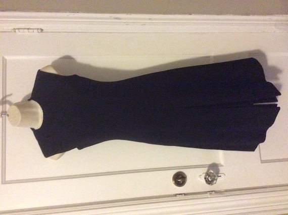 Mollie Parnis - Black Wool Sleeveless 1960’s Vinta