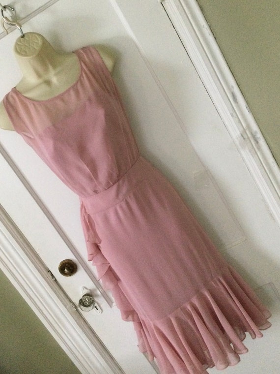 Pink Silk Lafayette-148 Dress - Dusty Pink Silk R… - image 2