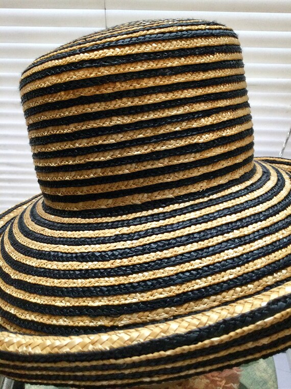 LAURA ASHLEY Straw Hat - Never Worn Natural with … - image 4