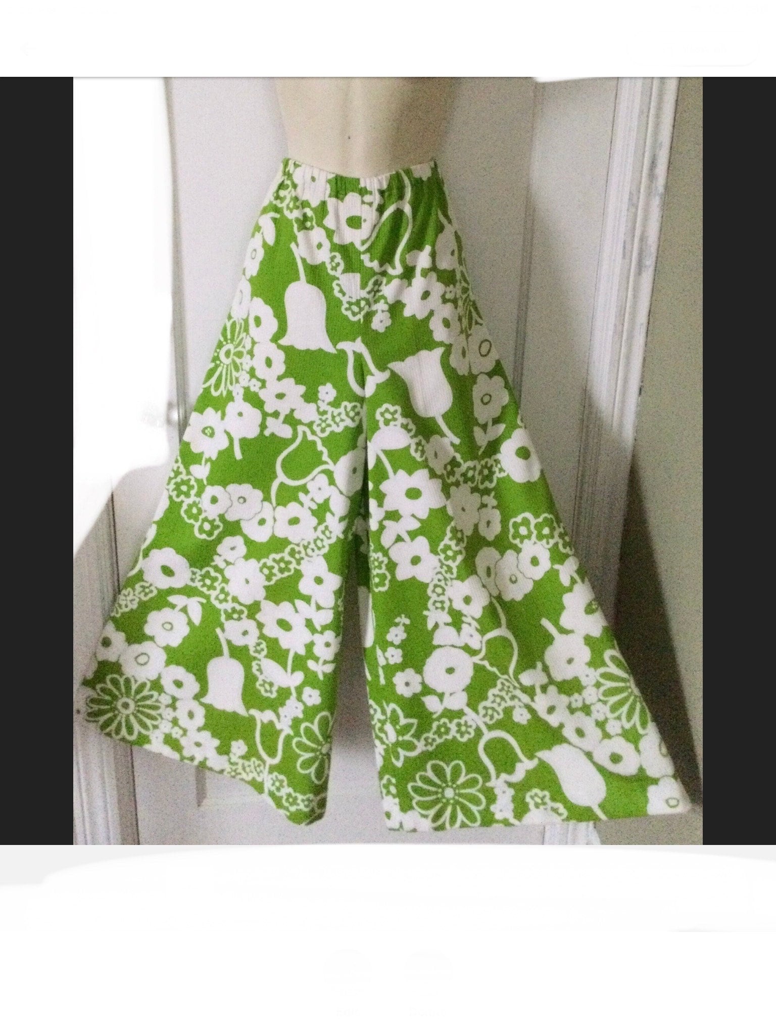 70s Floral Pants - Etsy