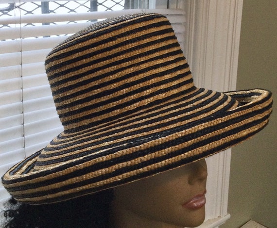 LAURA ASHLEY Straw Hat - Never Worn Natural with … - image 1