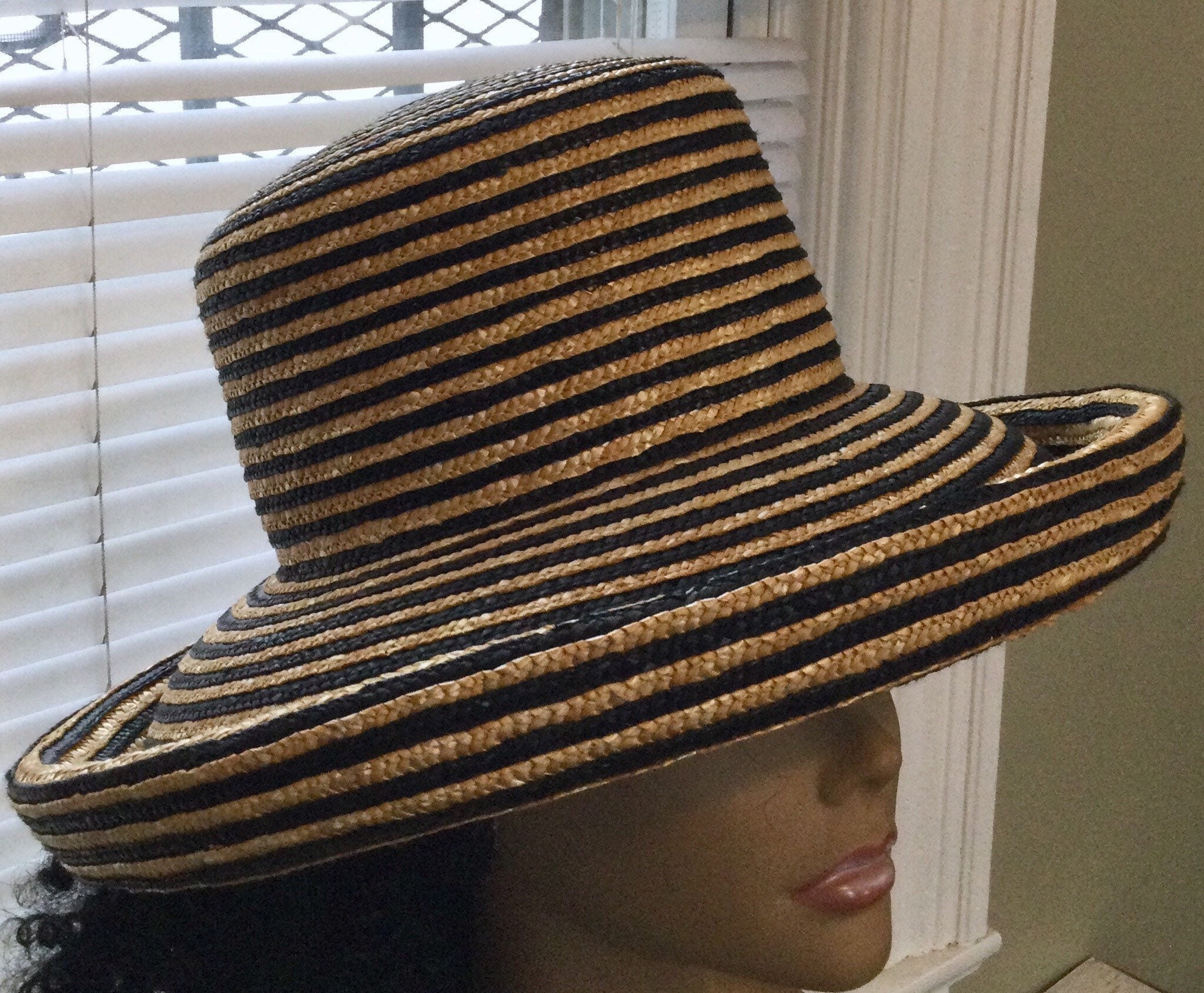 Laura Ashley Black Hat - Etsy