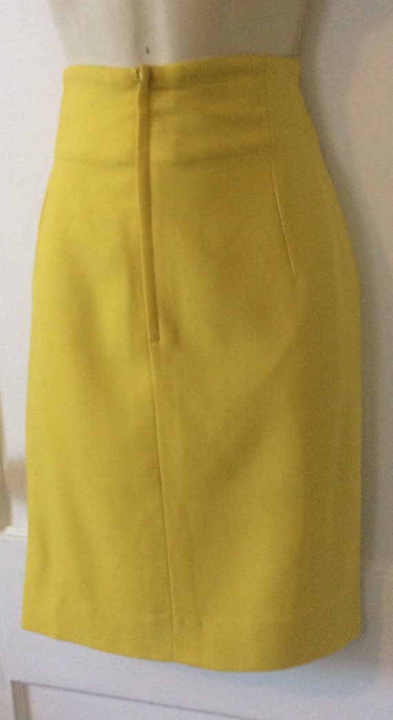 Gianni Versace Vintage Wool Skirt - Yellow 1980’s… - image 6