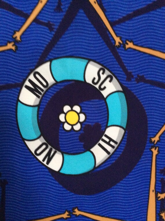 MOSCHINO Swimmer’s Print Scarf - Rare Blue Synchr… - image 8