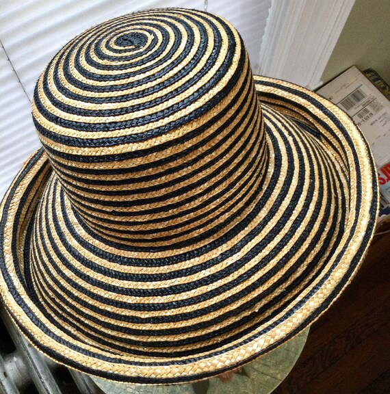 LAURA ASHLEY Straw Hat - Never Worn Natural with … - image 6