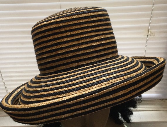 LAURA ASHLEY Straw Hat - Never Worn Natural with … - image 8