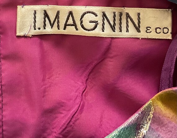 I.Magnin & Co. Metallic Dotted 1960’s Dress - Ber… - image 3