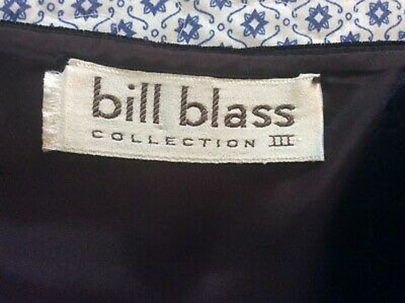 Bill Blass Vintage Dress - Black Velvet/Taffeta L… - image 9