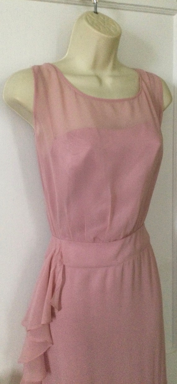 Pink Silk Lafayette-148 Dress - Dusty Pink Silk R… - image 5