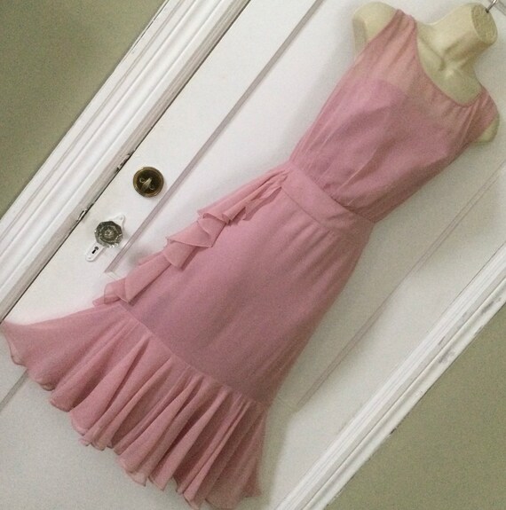 Pink Silk Lafayette-148 Dress - Dusty Pink Silk R… - image 3