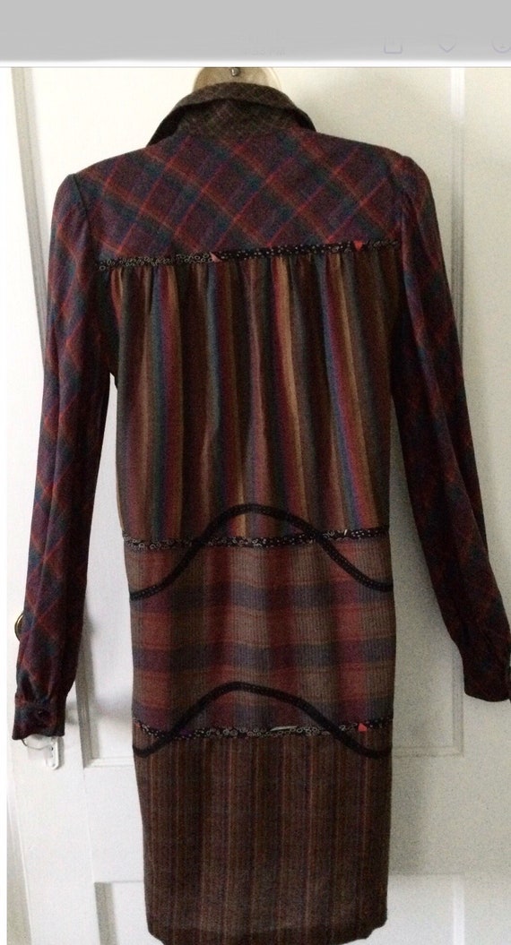 Koos Van Den Akker 1980’s Woolblend Shirt Dress -… - image 7