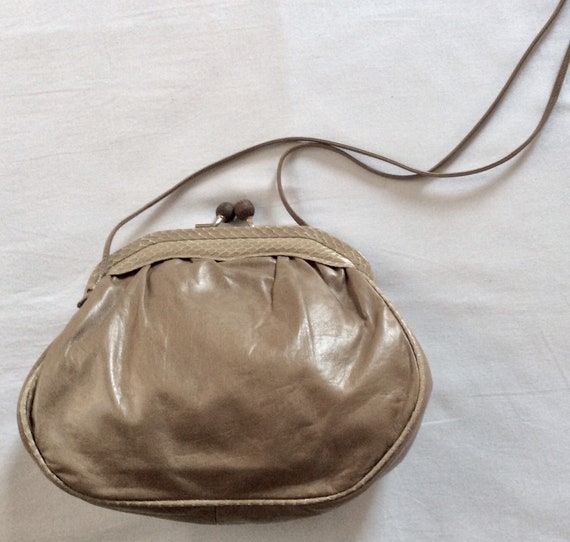 Vintage Leather Maud Frizon Bag Never Used Camel Colored 