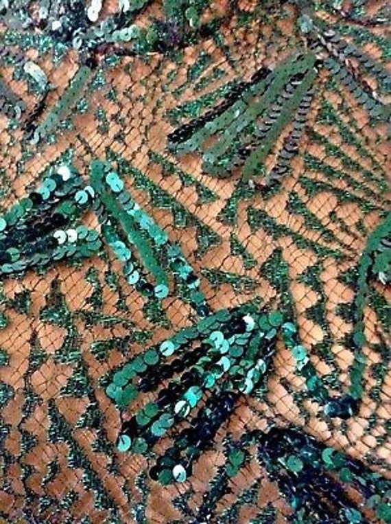 Paul-Louis Orrier Vintage Dress - Green Lace/Sequ… - image 7
