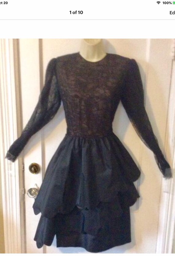 Hanae Mori Dress - Hanae-Mori Lace/Taffeta-Silk 19