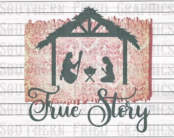 True Story Nativity Digital Graphic