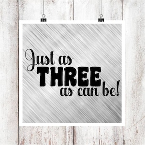 Just as Three as can be! SVG/DXF/EPS file