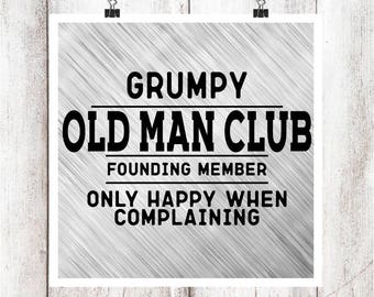 Grumpy Old Man SVG/DXF/EPS File
