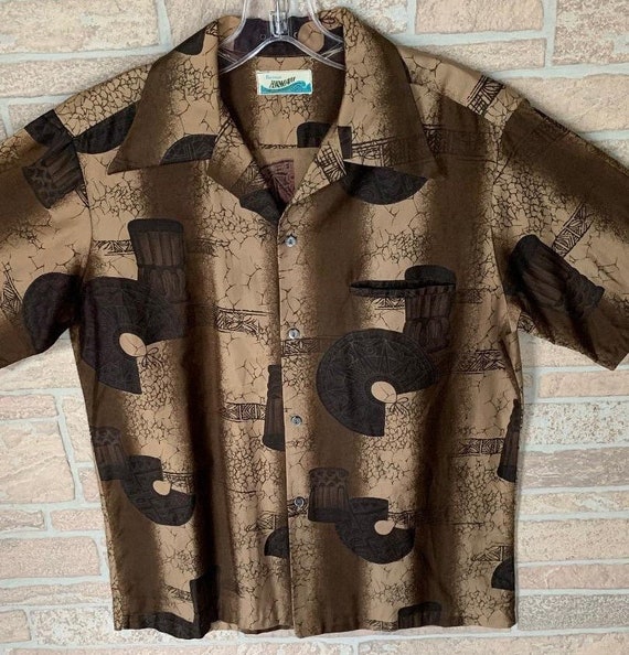 Penneys Hawaiian Shirt Vintage 70s Tiki 