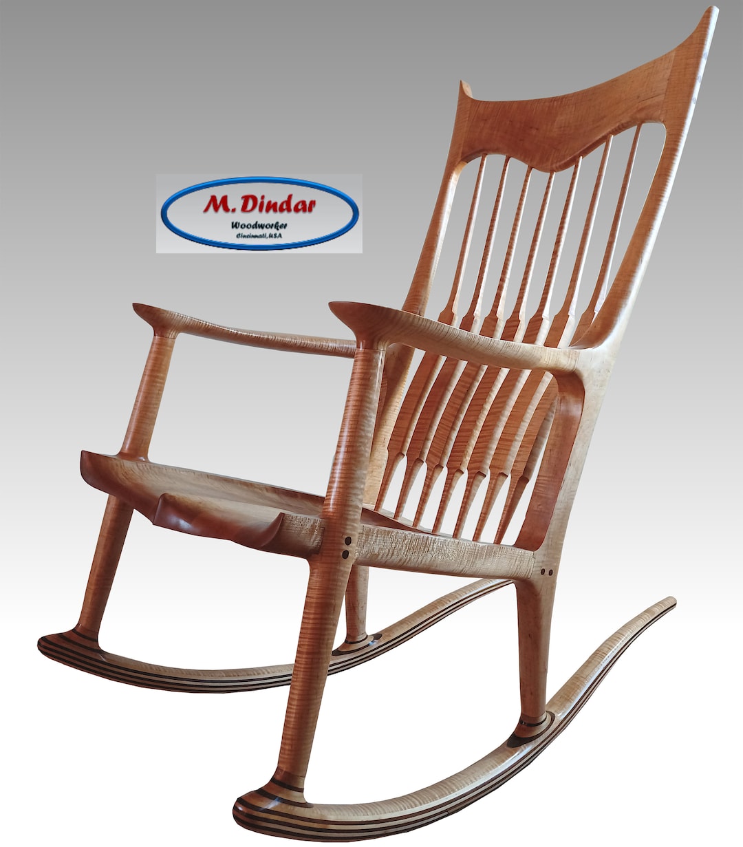 Maple Ridge Rocking Chairs Maple (curly) Rocking Chair - Etsy