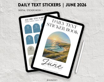 Digital JUNE 2026 JW Daily Text Journal Stickers , Hyperlinked Digital Sticker Book Kit, JW Baptism Gifts, Faith Journaling, Scriptures