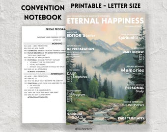 2026 Eternal Happiness JW PRINTABLE Special Convention Notebooks, Regional Assembly Journal Workbook, Letter Size PDF, Lined Pages
