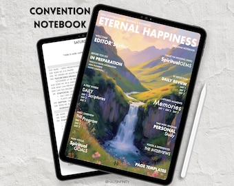 2026 Eternal Happiness JW Digital Special Convention Notebooks, Regional Assembly Journal Workbook, Hyperlinked PDF, Lined & Blank Pages