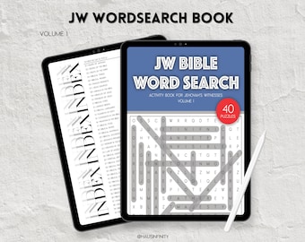 JW Word Search Puzzle Digital - Volume 1, Jehovah's Witness Bible Word Search, JW Word Puzzles, Hyperlinked PDF, Instant Download, jw gift