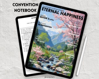 2026 Eternal Happiness JW Digital Special Convention Notebooks, Regional Assembly Journal Workbook, Hyperlinked PDF, Lined & Blank Pages
