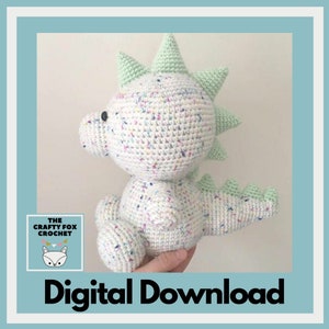 Dexter the Dinosaur Crochet PATTERN, dinosaur crochet PATTERN, dinosaur, crochet dinosaur, digital download