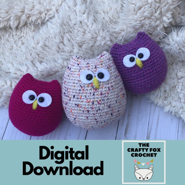 Bella the Baby Owl Crochet PATTERN, Owl Amigurumi Digital Download, Owl Crochet Toy Pattern, Digital Download