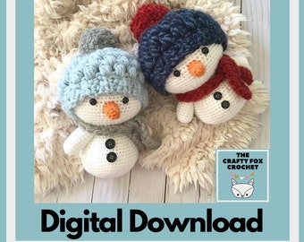 Lumi the Lovely Snowman Crochet PATTERN, Snowman Crochet PATTERN, Amigurumi Snowman, Crochet Snowman, Digital Download
