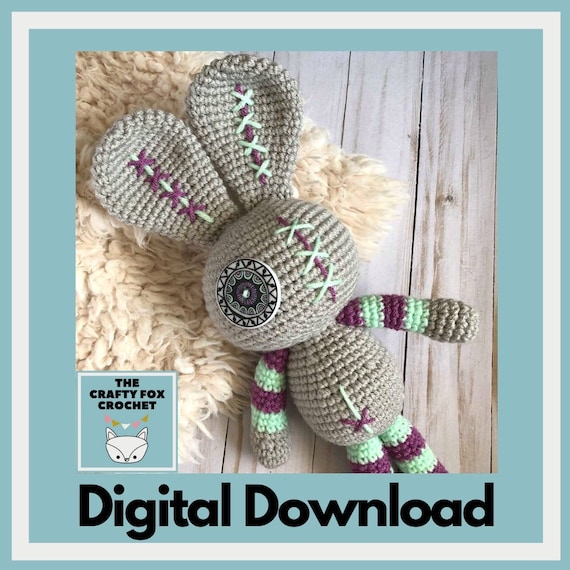 Lola Voodoo Bunny Crochet Pattern: Amigurumi Doll (digital