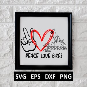 Peace Love Birds SVG, Digital Download for Cricut, Silhouette, Glowforge (includes svg/eps/dxf/png file formats)