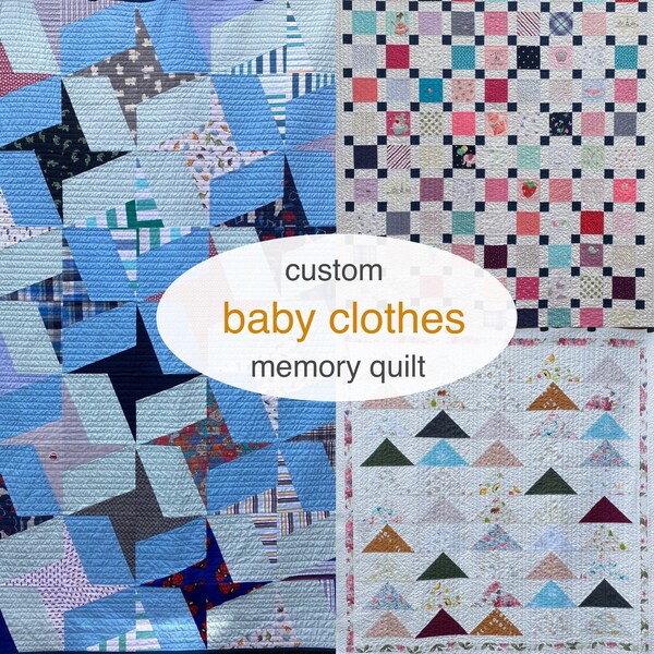 Baby Clothes Quilt Etsy