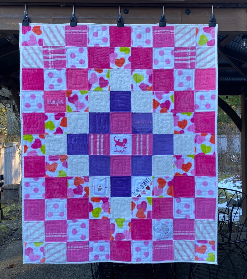 Custom Memory Quilt. Madetoorder Quilt Using Clothing Worn Etsy