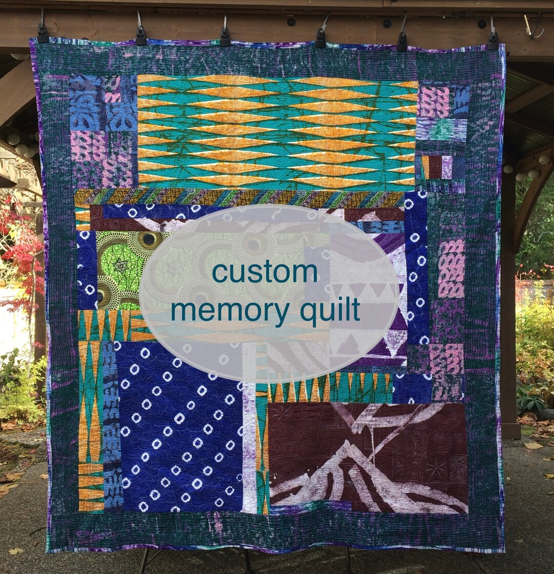 Custom Memory Quilt. Madetoorder Quilt Using Clothing Worn by Your