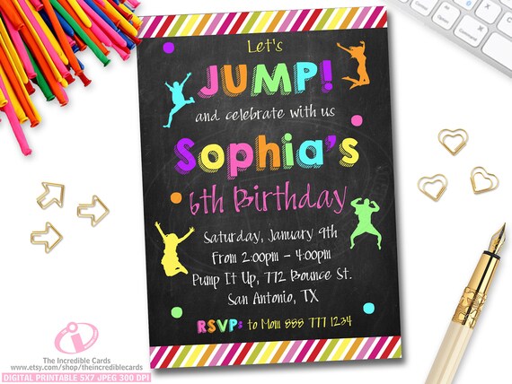 Girls jump birthday party invitations, roxy reynolds anal fuck
