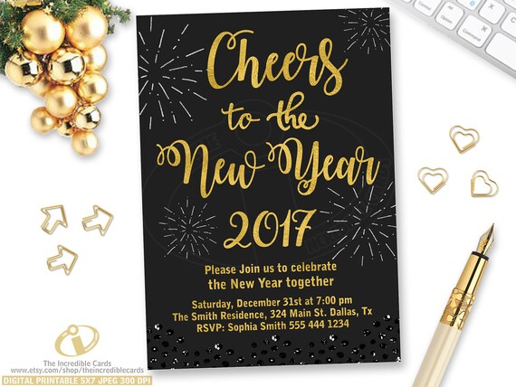 new year invitation new years party invitation new years eve etsy new years party invitation
