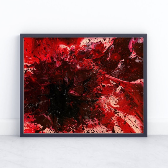 Eviscerate Art Print | Gorey | Blood Splatter | Blood in Blood Out