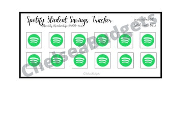 Printable Spotify Student Subscription Trackers